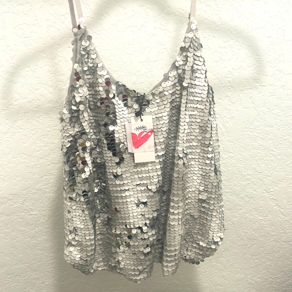 Beautiful sparkling sequin night out top . Never worn!